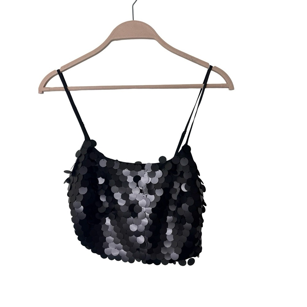 Finesse sz XS Mondana Black Sequin Cami Top